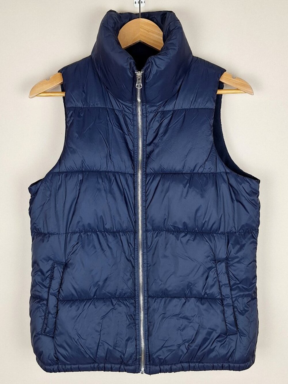 Old Navy Blue Quilted Puffer Vest Women's Size S. Comfy Travel Lightweight Core